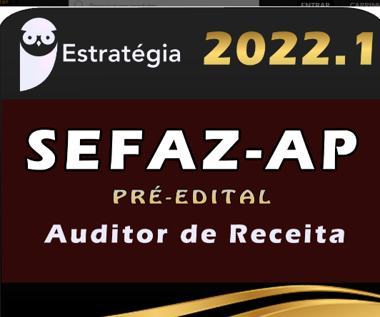SEFAZ-AP (Auditor de Receita) Estraetgia 2022 (Pré-Edital) - Rateio Sefaz Ap Amapa ICMS