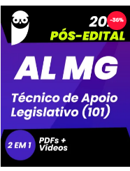 AL MG Técnico de Apoio Legislativo (101) 2022 Pós-Edital - Rateio ALMG Assembleia Legislativa Minas Gerais