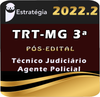 TRT-MG 3ª Região (Técnico Judiciário – Agente Policial) Estrategia 2022 (Pós-Edital) - Rateio TRT 3 MG Minas Gerais Tribunal Trabalhista