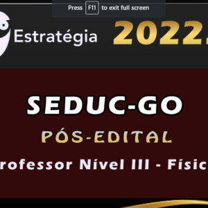 SEDUC-GO (SEDUC-GO (Professor Nível III – Física) Estrategia – 2022 (Pós-Edital)