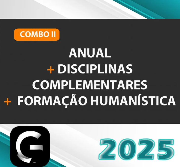 G7 - CARREIRA JURÍDICA - 2025- ANUAL (INTENSIVO I + INTENSIVO II) + DISCIPLINAS COMPLEMENTARES ESTADUAIS + FORMAÇÃO HUMANÍSTICA +LPE- G7 2025- Brinde curso anterior (Edição 2024)