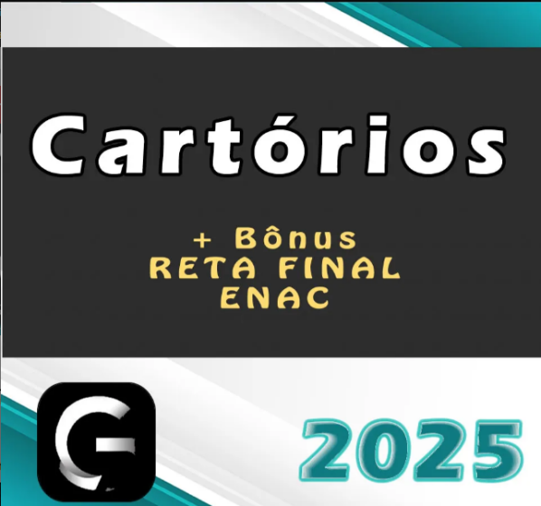 Cartórios – Curso Regular + Bonus ENAC – G7 2025 - Rateio Exame Nacional de Cartorios Pós Edital