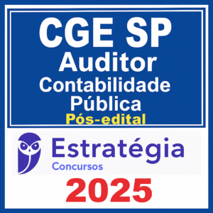 CGE SP Auditor Contabilidade Pública Pós-edital 2025 – Estrategia – Rateio CGESP Controladoria Geral do Estado de São Paulo Pos Edital Posedital